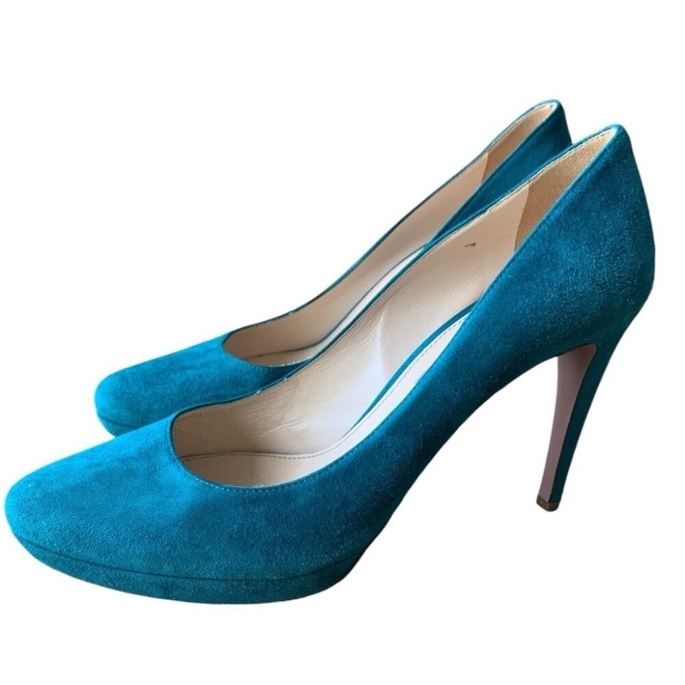 PRADA Milano Green Velvet Heels